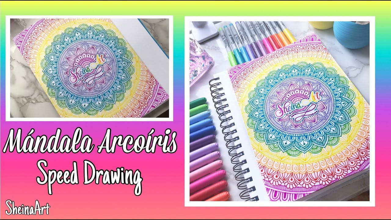 M&aacute;ndala Arcoirs (Speed Drawing) | Rainbow Mandala