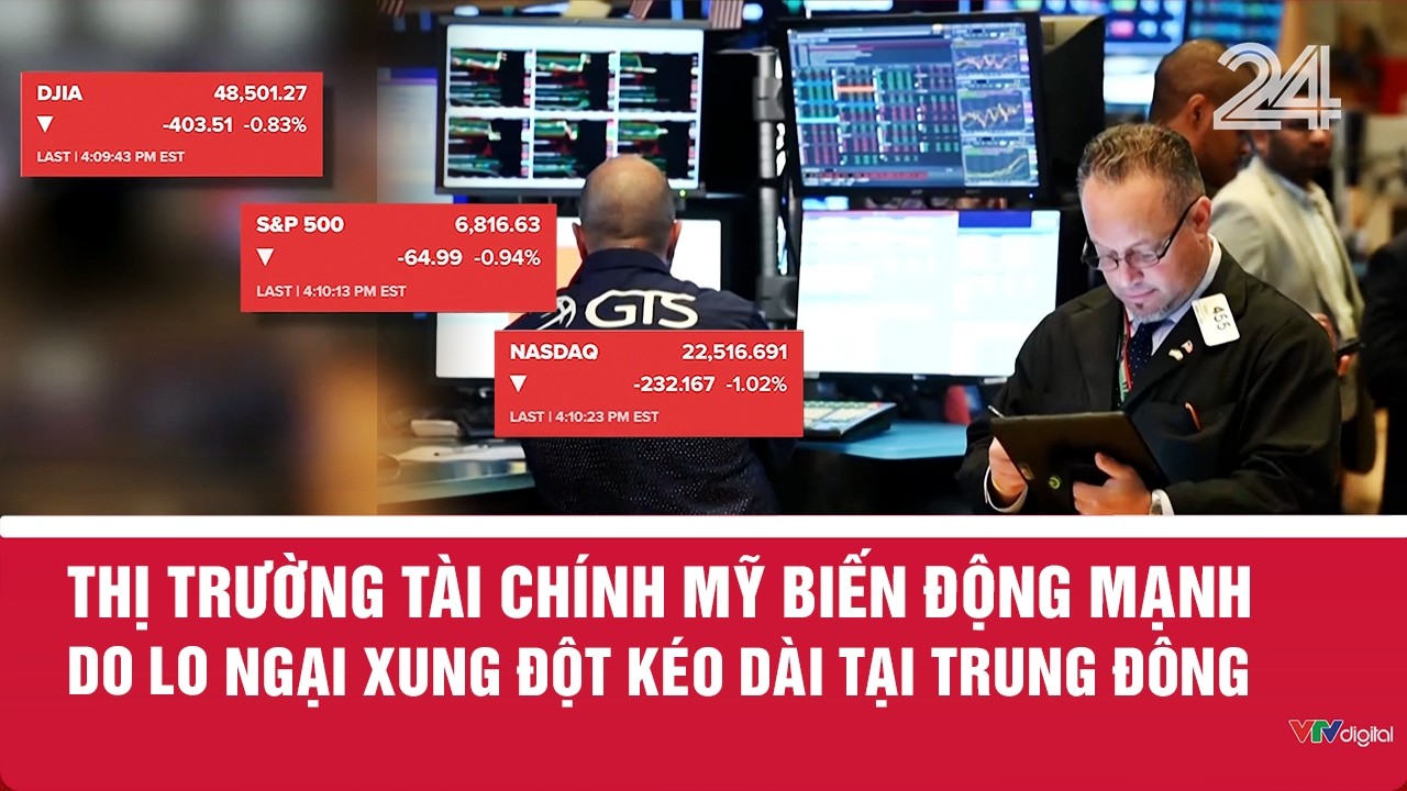 Thị trường tài chính Mỹ biến động mạnh do lo ngại xung đột kéo dài tại Trung Đông | VTV24