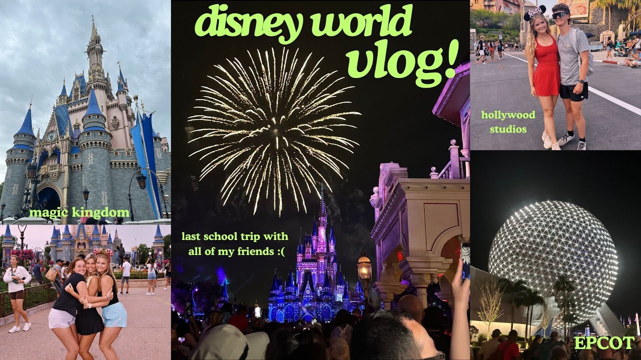 DISNEY WORLD VLOG!!!🪄💖🏰 going to disney with my friends | last high school trip!