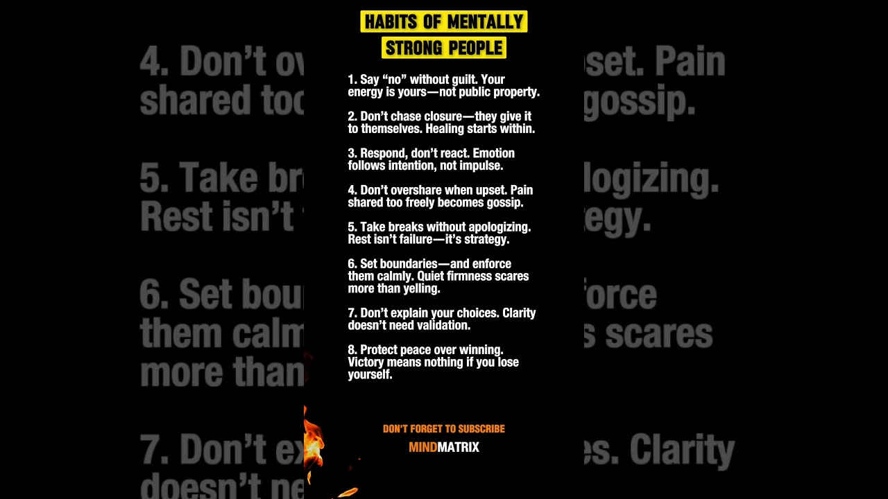 8 Habits of Mentally Strong People (They Never Break)...