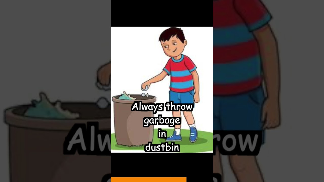 Good habits| Throw garbage in dustbin  | #ytshorts#kidsvideo#shortsfeed#shorts