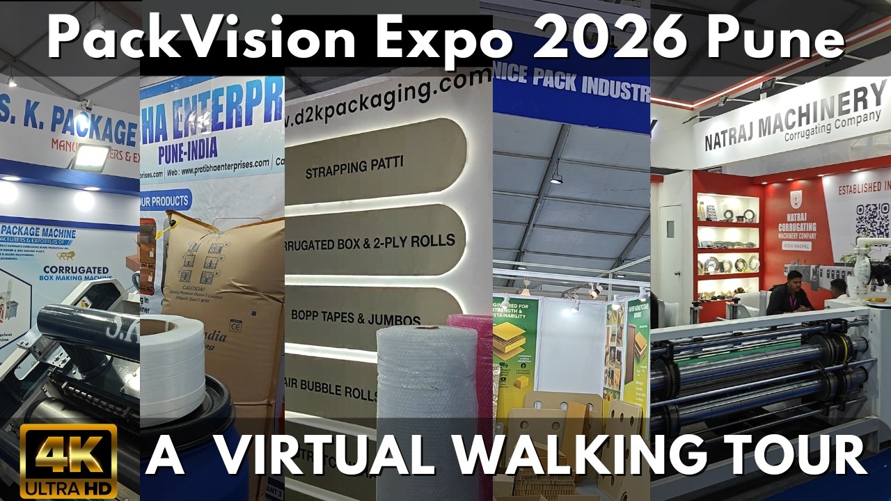 PackVision Expo Pune 2026 | 4K Walking Tour | India's Biggest Packaging Exhibition | PIECC Moshi