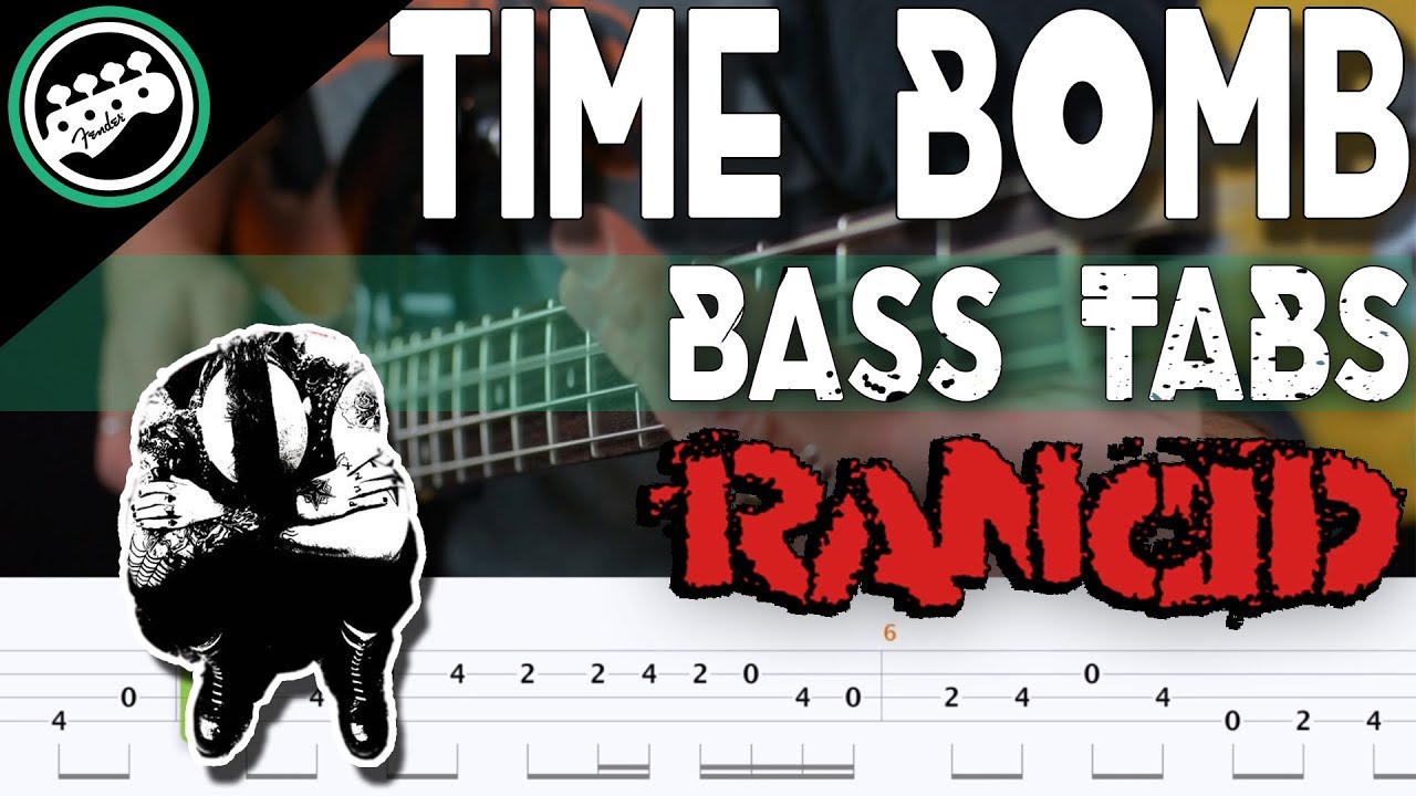Rancid - Time Bomb | Bass Cover With Tabs in the Video