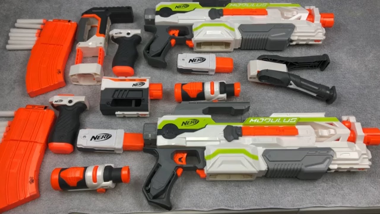 Nerf Modulus Toy Guns with Attachments Box of Toys