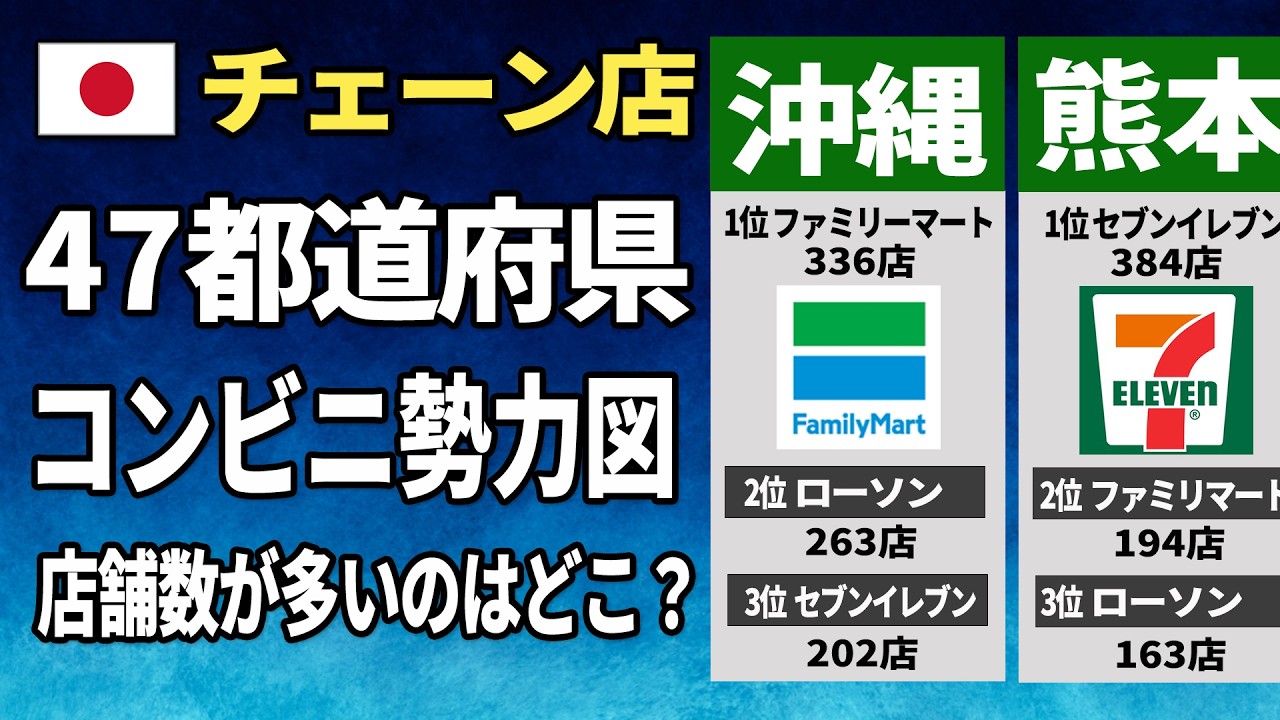 【衝撃の地域差】沖縄は○○、北海道は○○！知られざる全国コンビニ勢力図47都道府県を徹底分析