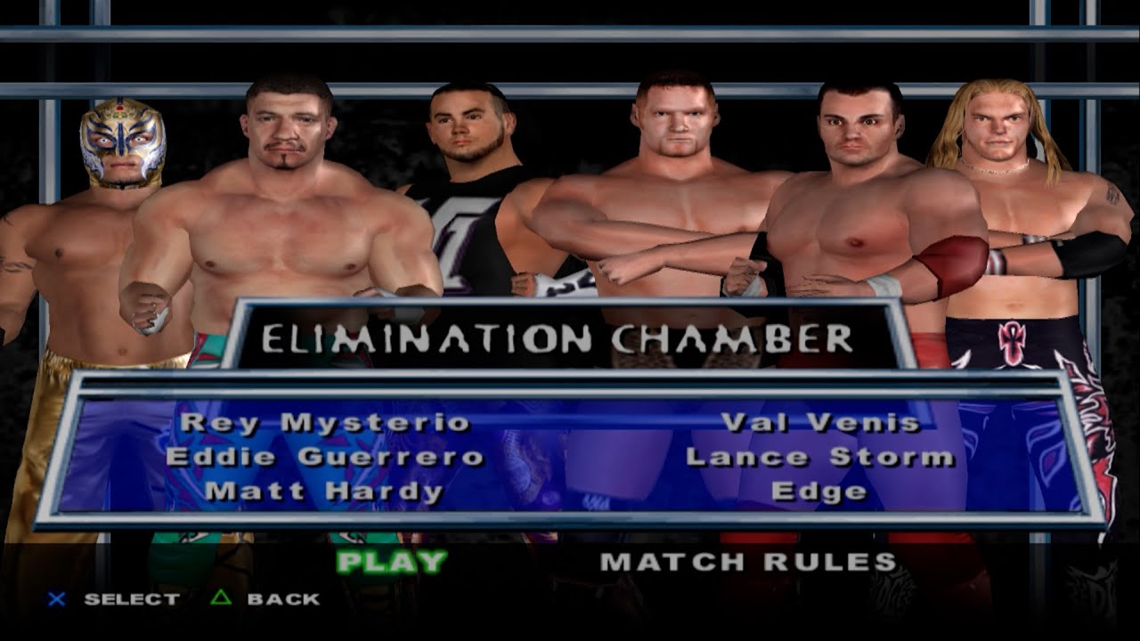 WWE SmackDown! - ReyMysterio,EddieGuerrero,MattHardy,Val Venis,LanceStorm,Edge (ELIMONATION CHAMBER)
