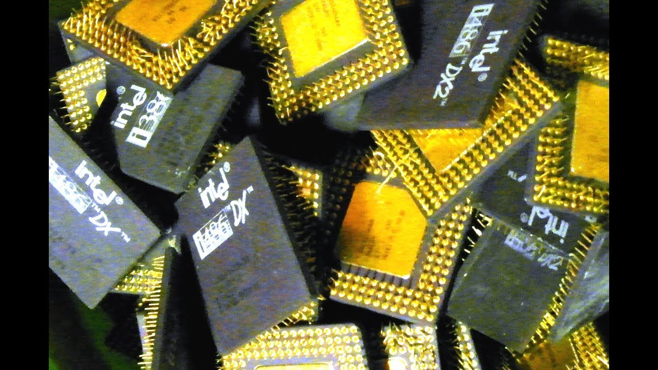 ЗОЛОТО от 5 кг Intel 386 и 486 керамических процессоров ЧАСТЬ 1:  подготовка