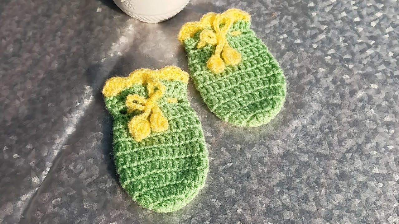 Crochet Baby Mittens # Cute Kids Hand Gloves # Size 0-6 months # Easy Tutorial