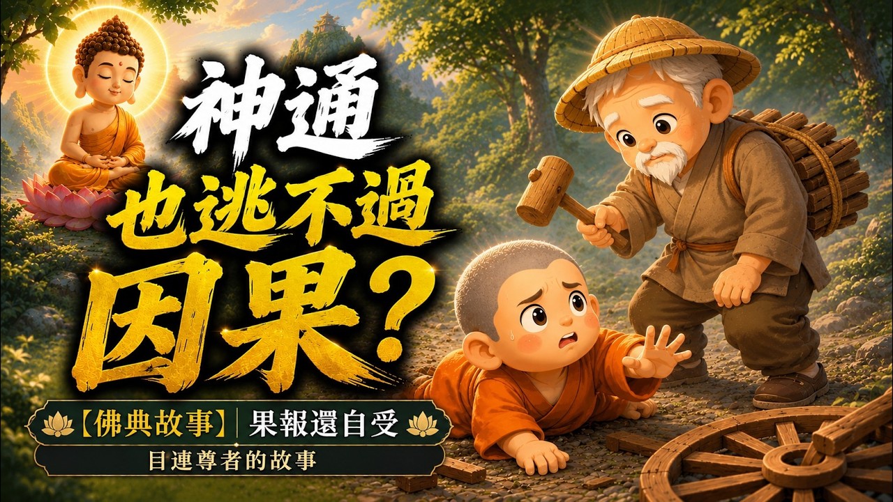 【佛典故事】果報還自受｜目連尊者的故事神通不能逃因果｜睡前故事｜Karma Follows Every Thought