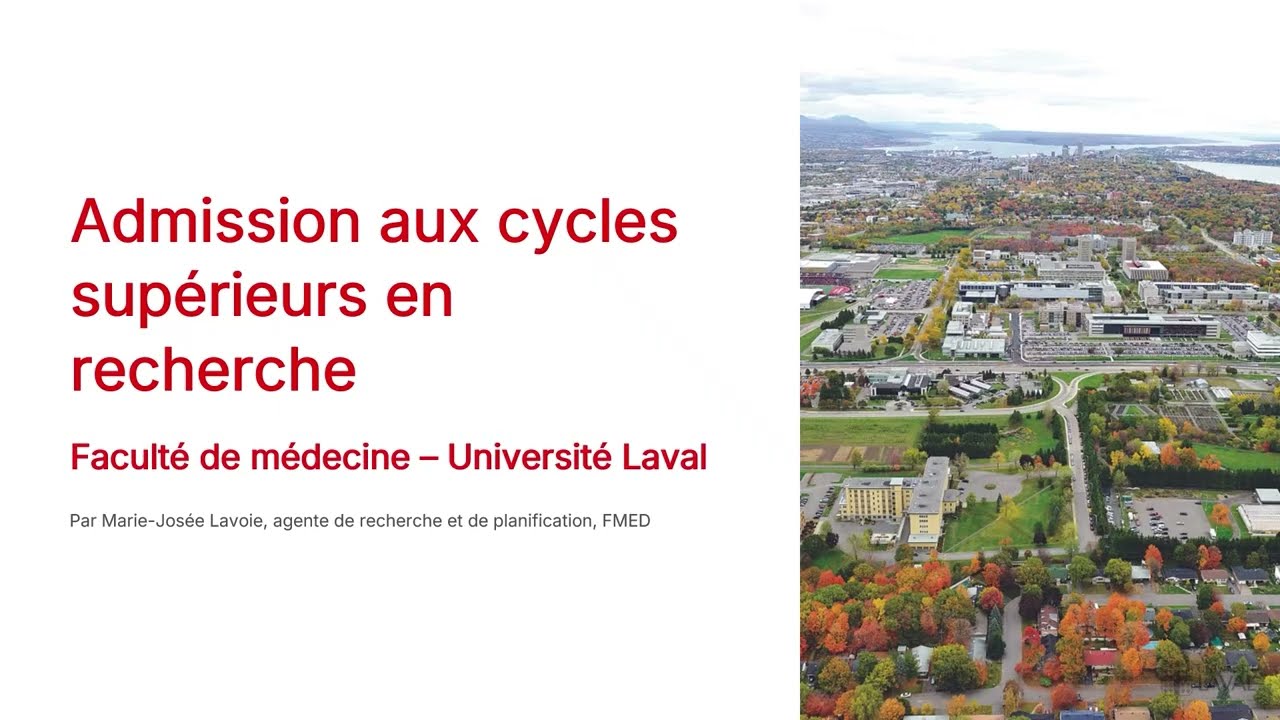 Admission aux cycles supérieurs en recherche