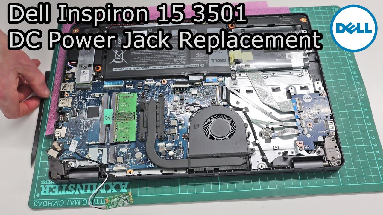 Dell Inspiron 15 3501 — Руководство по замене разъёма питания постоянного тока