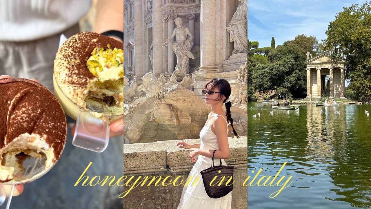 이탈리아 신혼여행 vlog ep.01 🇮🇹 로마 파스타 맛집, 콜로세움 포토스팟, 3대 젤라또&카페, 가이드 추천 티라미수, 보르게세 공원, 판테온, 로만 스타일 피자, 셀린 쇼핑
