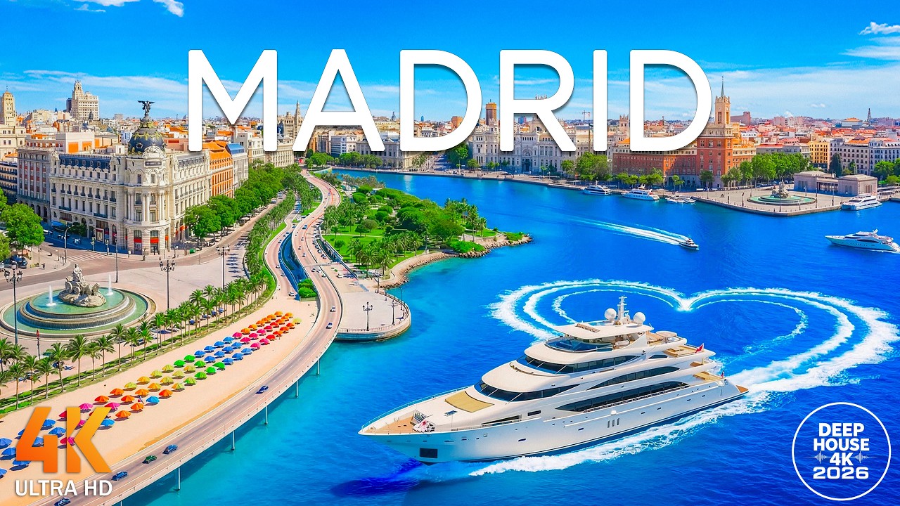 Madrid Urban Beauty in 4K | Royal Palace, Gran Via & City Views Drone Footage UHD