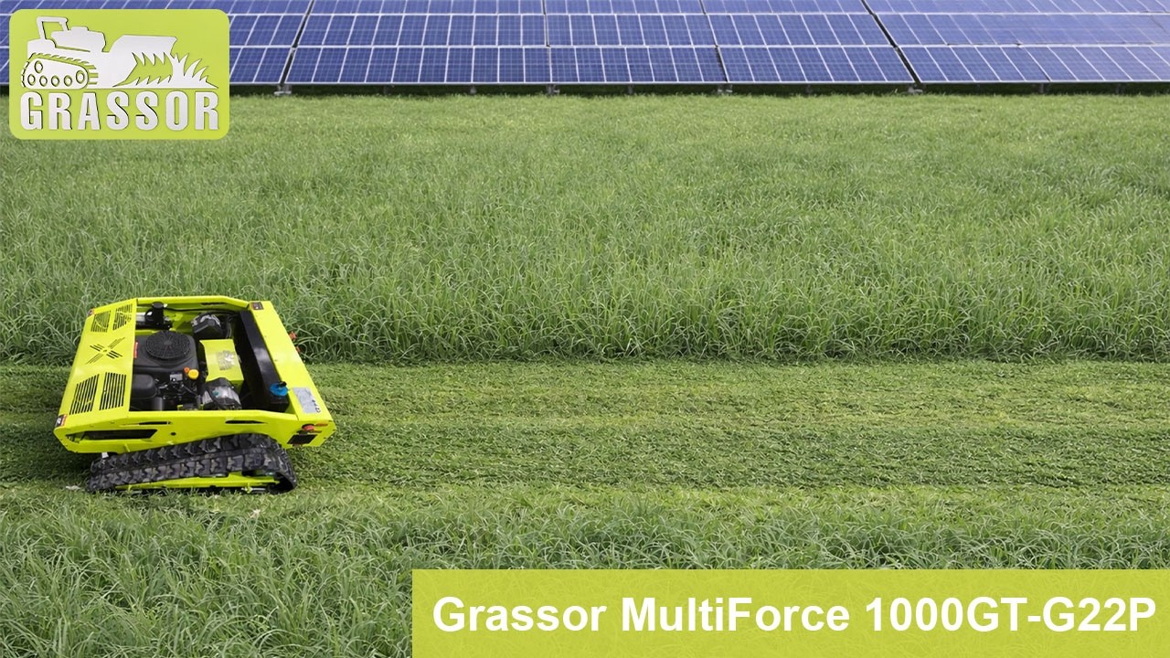 Grassor MultiForce 1000GT-G22P &ndash; robot koszący z pługiem | Pokaz funkcji