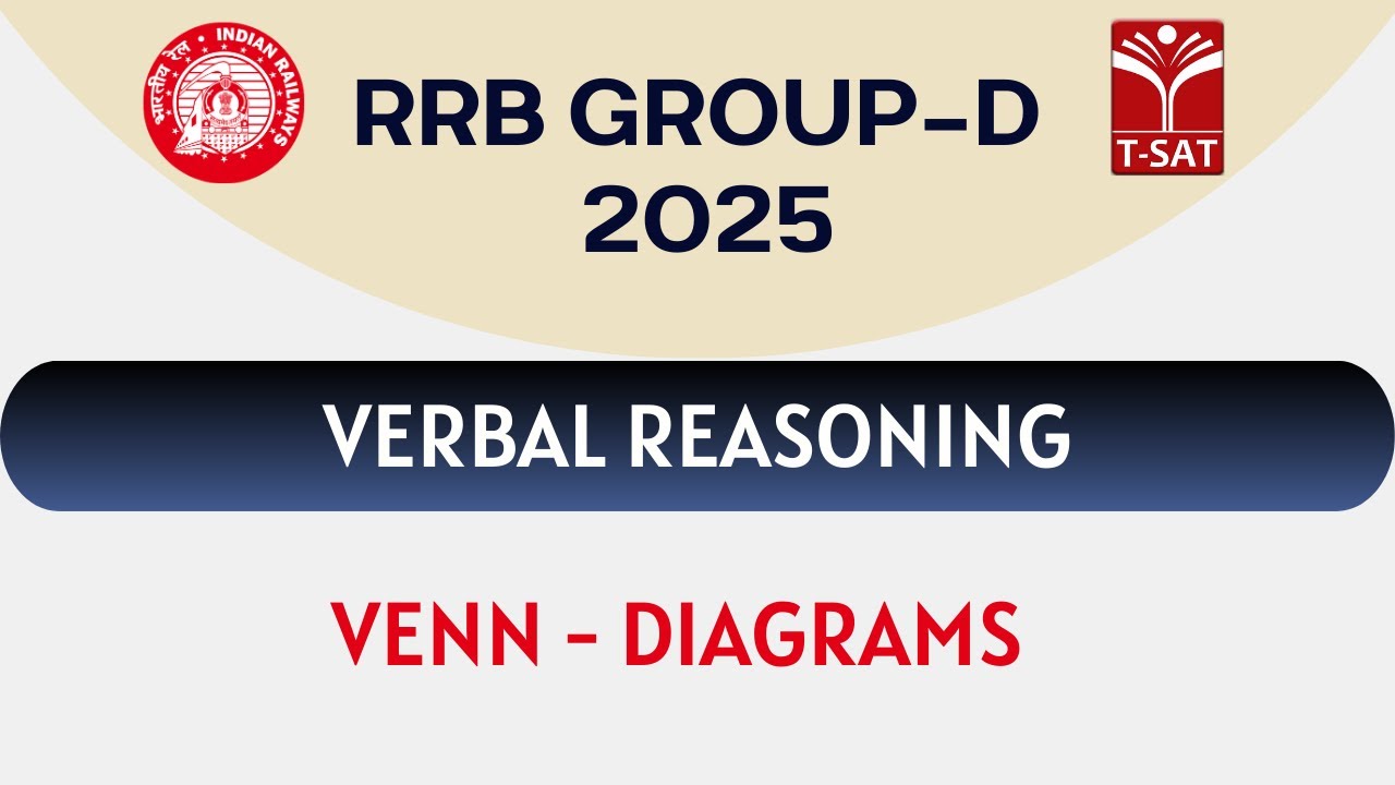 RRB Group - D | Verbal Reasoning - Venn - Diagrams | T-SAT
