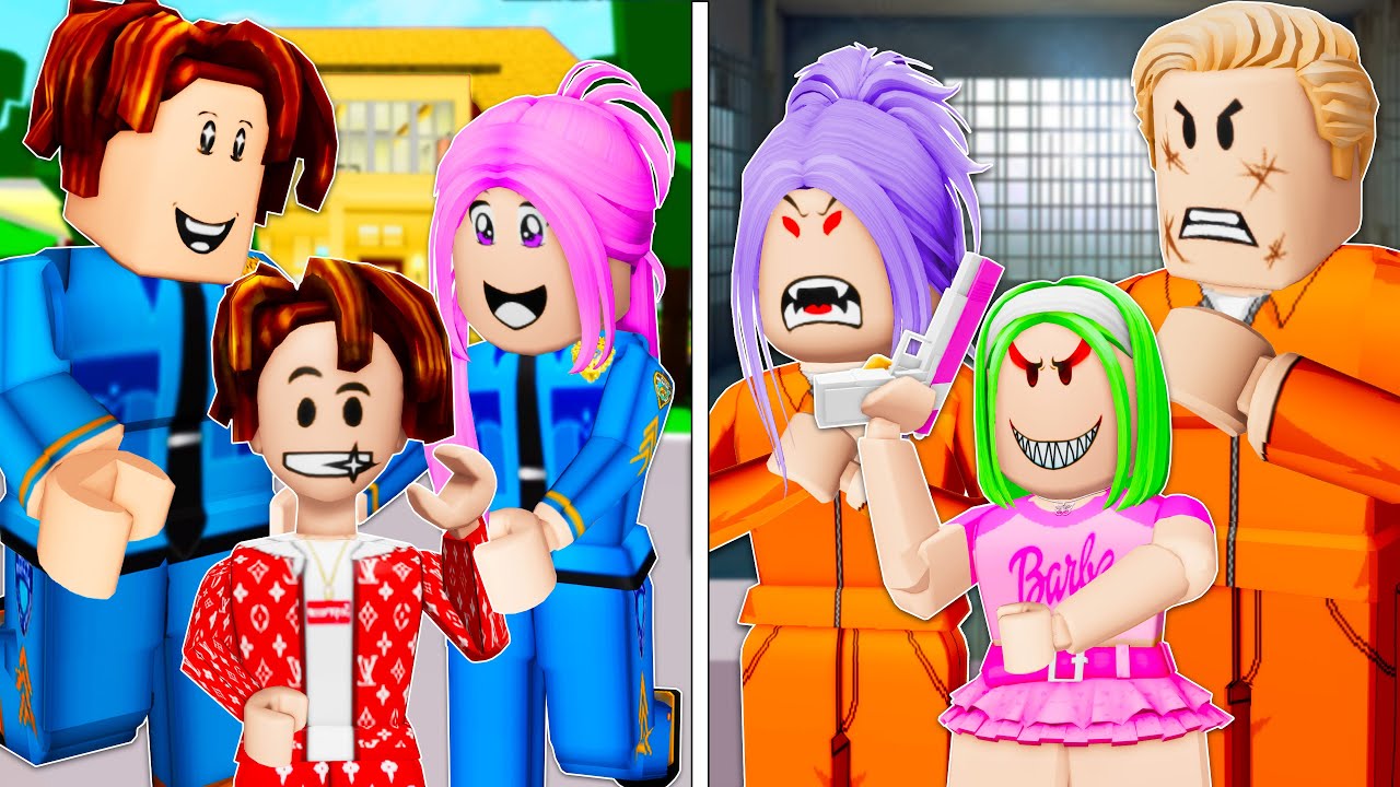 ROBLOX Brookhaven 🏡RP - FUNNY MOMENTS: Crime Family and Police Family | Roblox Idol