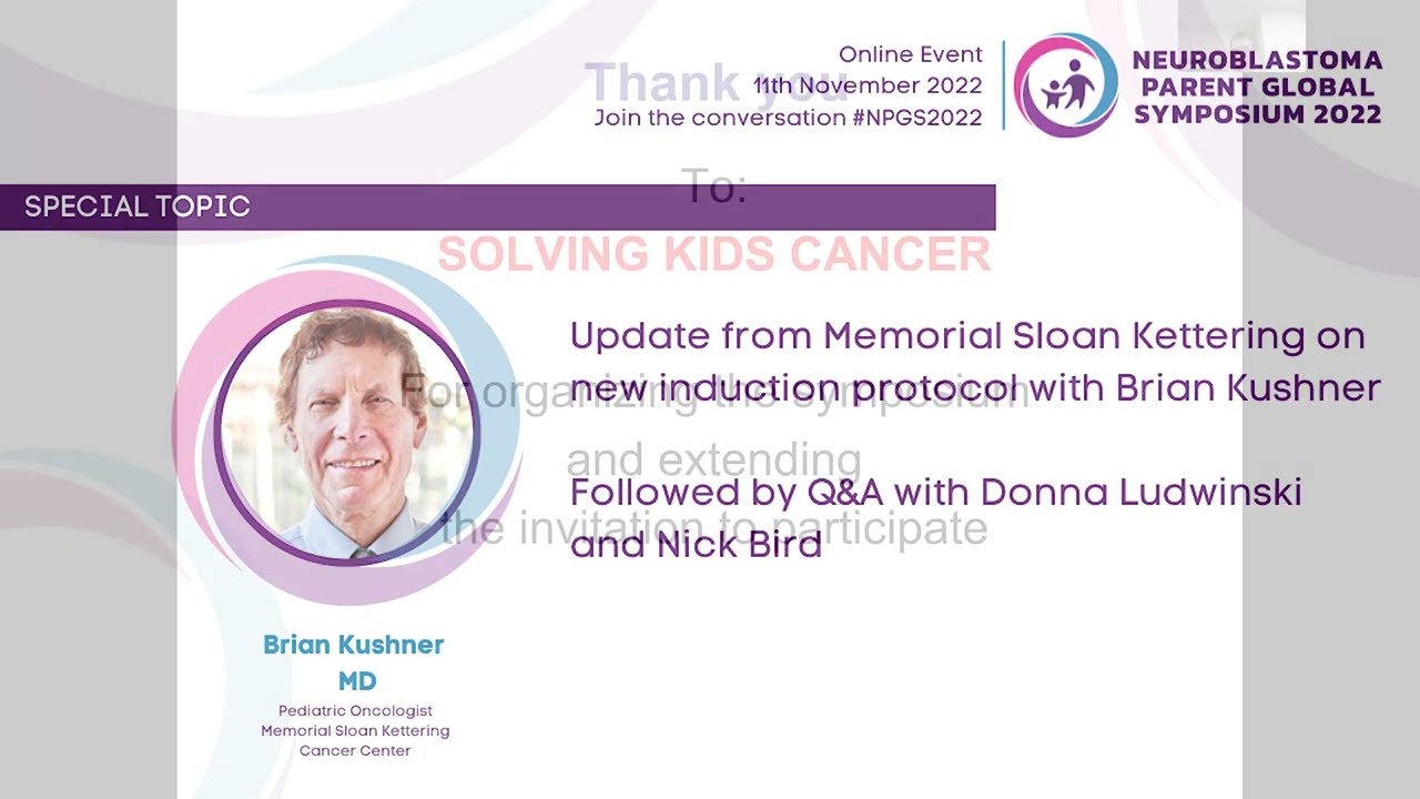 Induction Protocol Update from Memorial Sloan Kettering