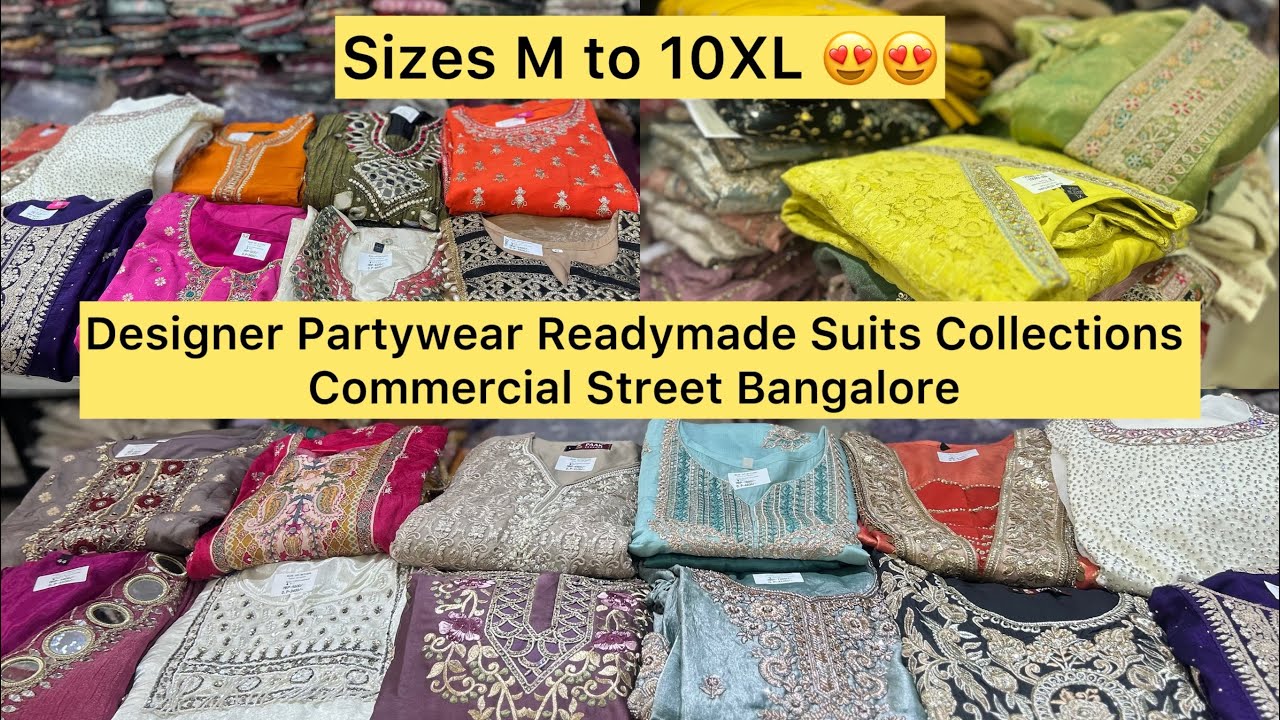 Heavy designer Readymade Collections in Commercial Street Bangalore | Aiza Collections | Khushbu 