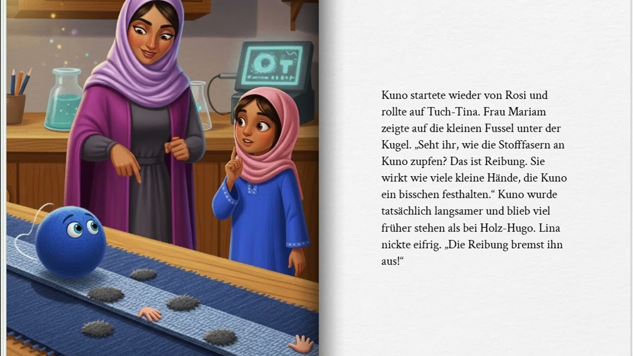 Lina und das Geheimnis der bremsenden Flicken GERMAN Kindergeschichte Wissenschaftsspaß für Kinder