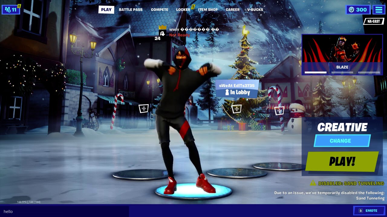 Ikonik dancing in lobby for Tiktoks! ( Christmas back ground )
