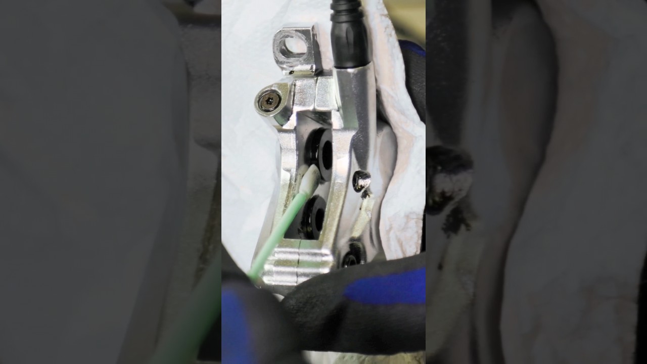 Clean the disc brake pistons #mtb #bicifaidate #lorybart