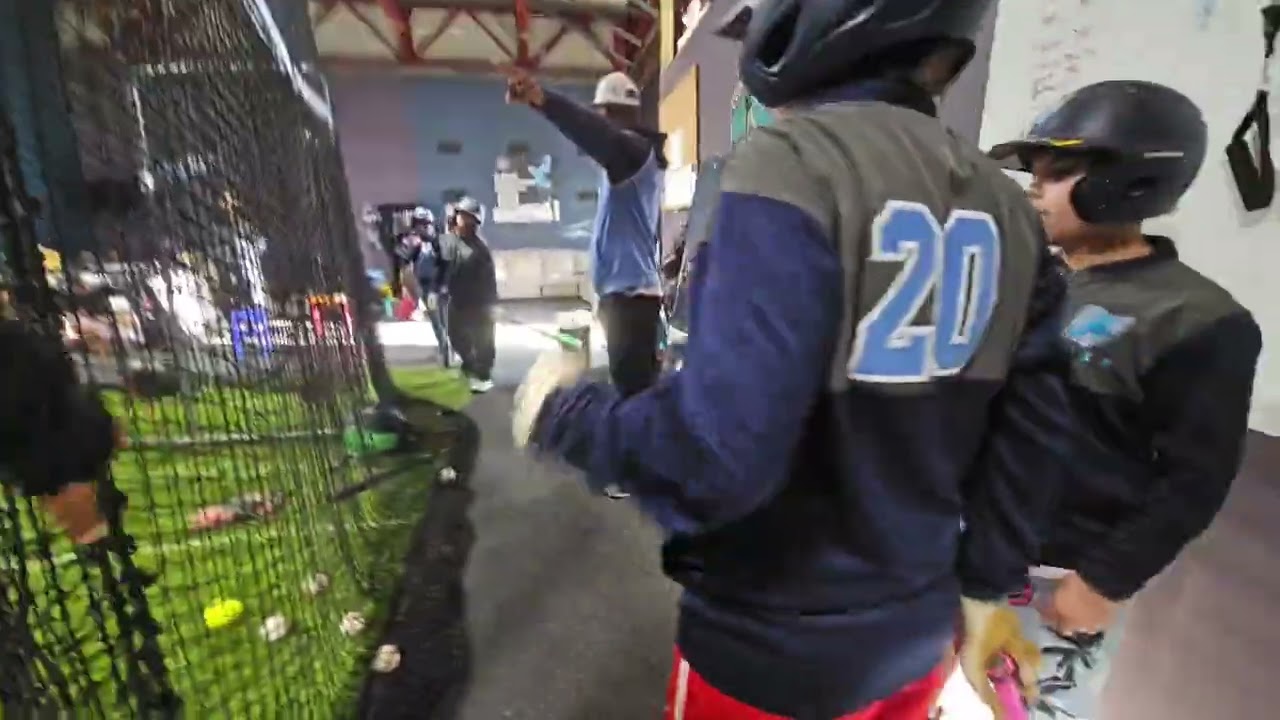 11 yearold Julius accidentally blast one of his teammates while pitching to him in off season trainn