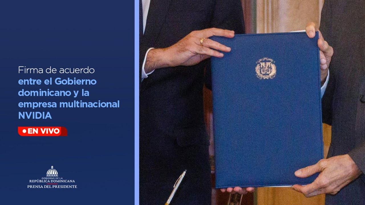 🔴 EN VIVO | Firma de acuerdo entre el Gobierno dominicano y la empresa multinacional NVIDIA