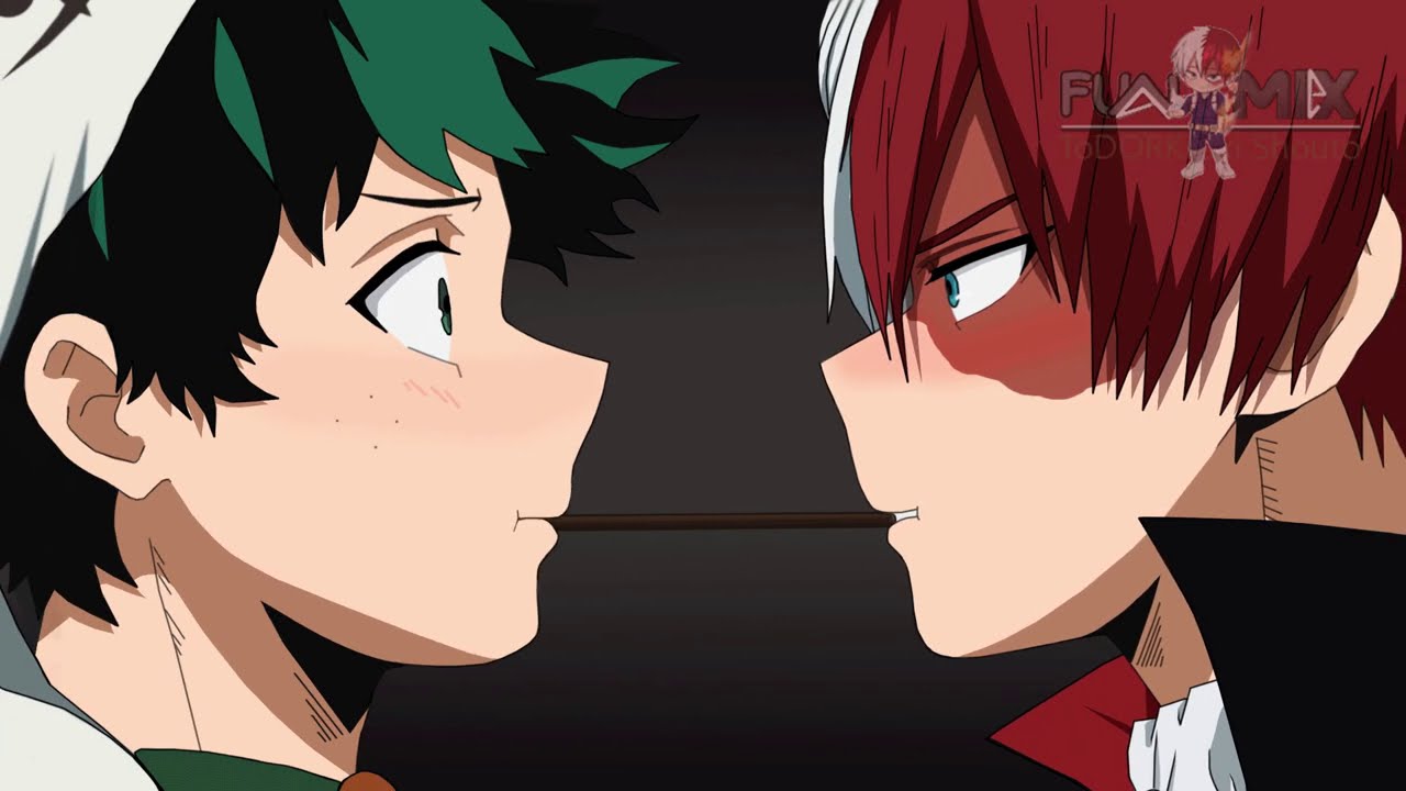 Поцелуй на Хэллоуин Tododeku S-Pocky | Вампир Тодороки Шото x Призрак Мидория Изуку | Бакуго Кацуки