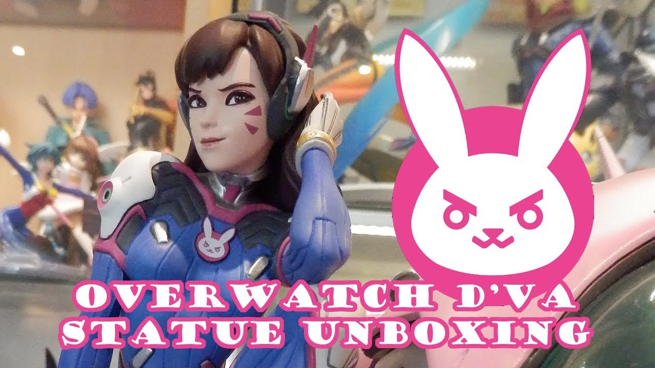 Overwatch HUGE D'va Statue unboxing