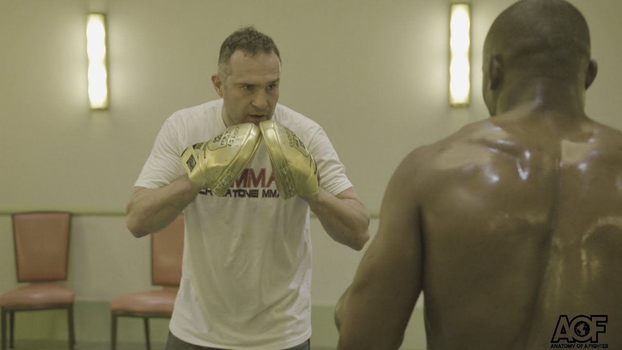 Mackenzie Dern & Kamaru Usman pad workout the morning of UFC 222