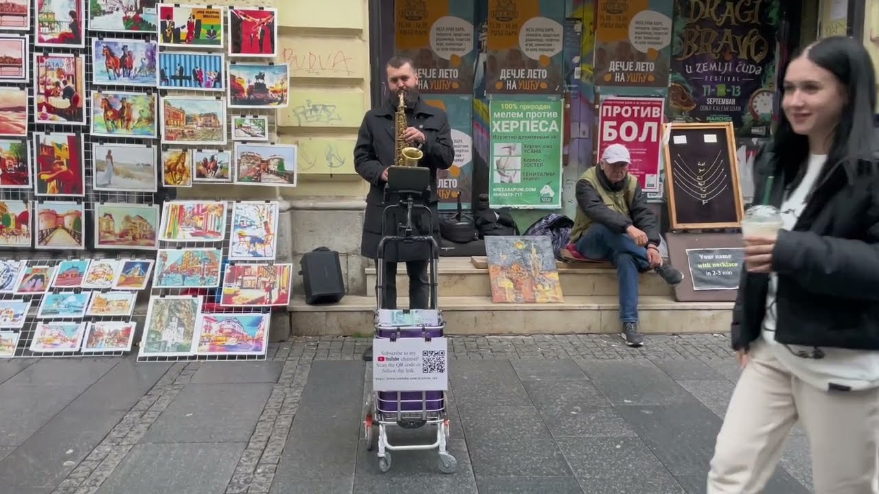 My Heart Will Go On | Saxophone on the Streets of Belgrade @artem_sax