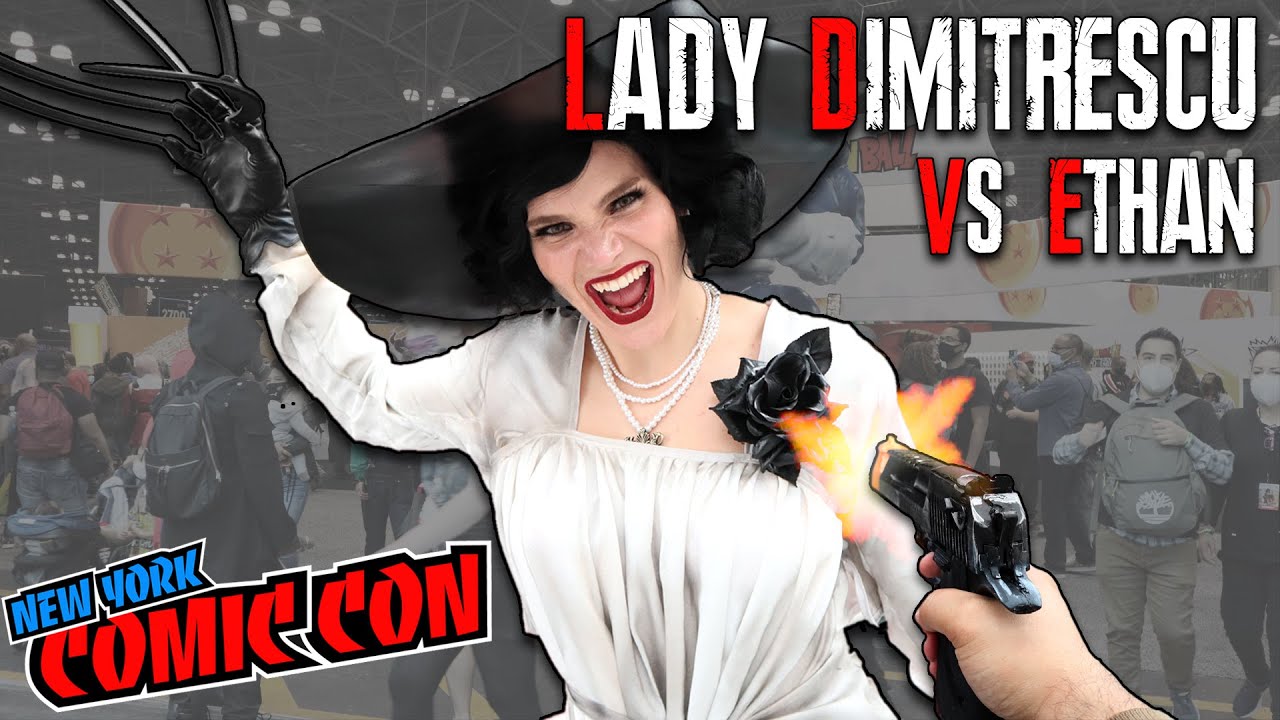 Lady Dimitrescu Chases Ethan Around New York Comic Con NYCC 2021 ft. AlliZ