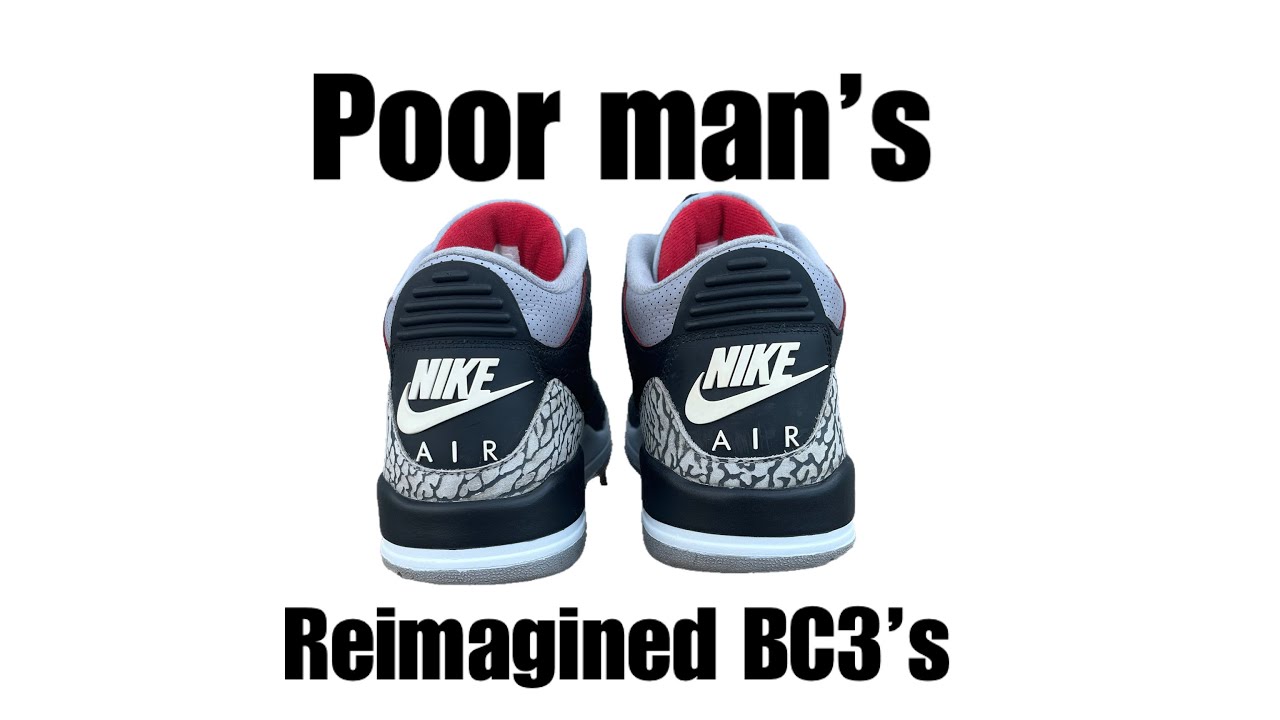 Jordan retro 3 black cement custom