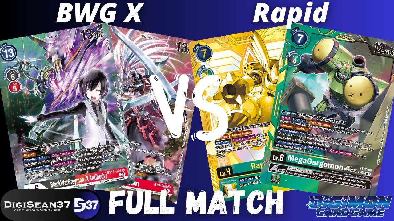 BlackWarGreymon X Antibody VS Rapidmon Alliance | Карточная игра Digimon | BT15 Exceed Apocalypse