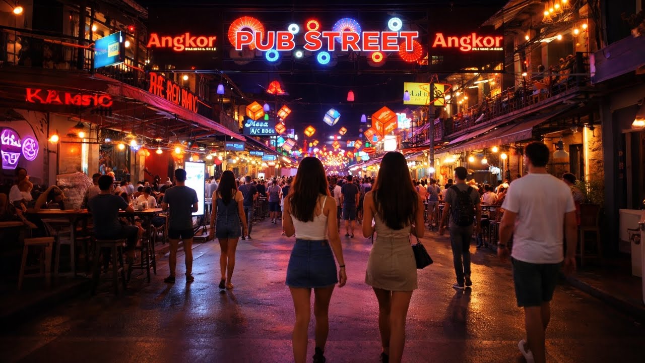 This Is Cambodia After Dark 🇰🇭 | Pub Street Siem Reap Night Walk [4K]