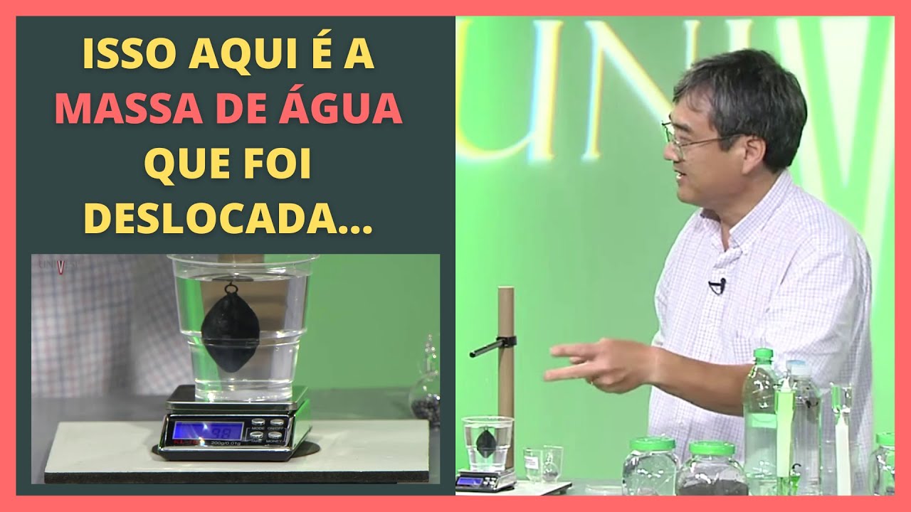 CALCULANDO DENSIDADE USANDO EMPUXO | Cláudio e Gil