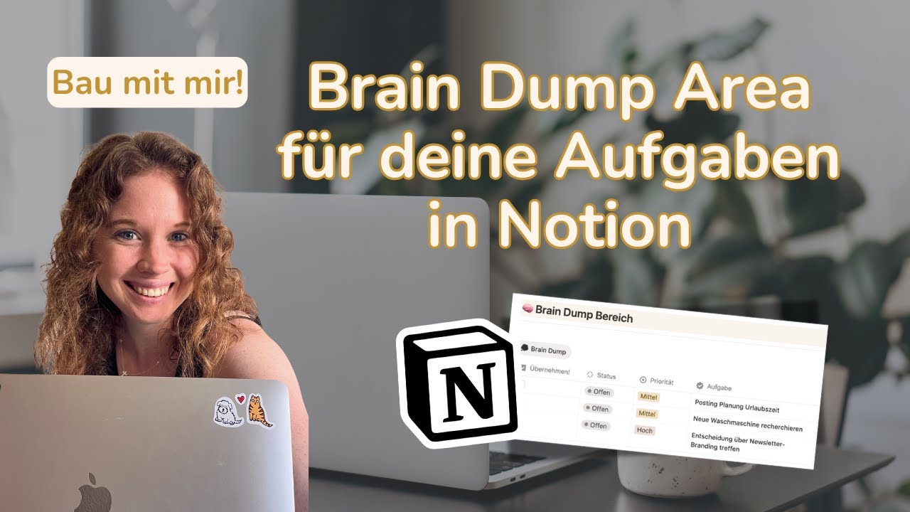 Alles im Kopf & Chaos im Business? 😳 Bau dir so ein Brain Dump Board für deine Aufgaben in Notion 🧠