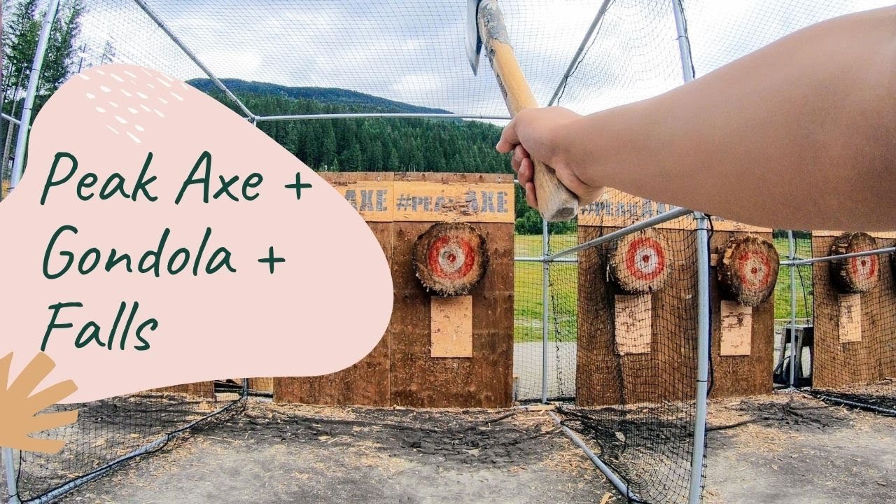 Axe Throwing + Gondola Ride + Chasing Waterfalls | Revelstoke vlog