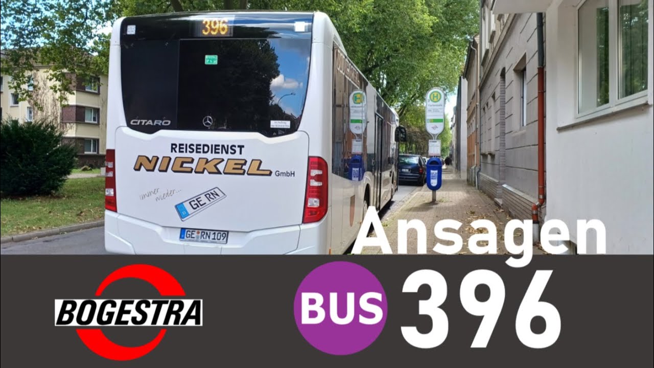 Bogestra | Ansagen Buslinie 396: Buer Rathaus - Lucasstr. (2025)