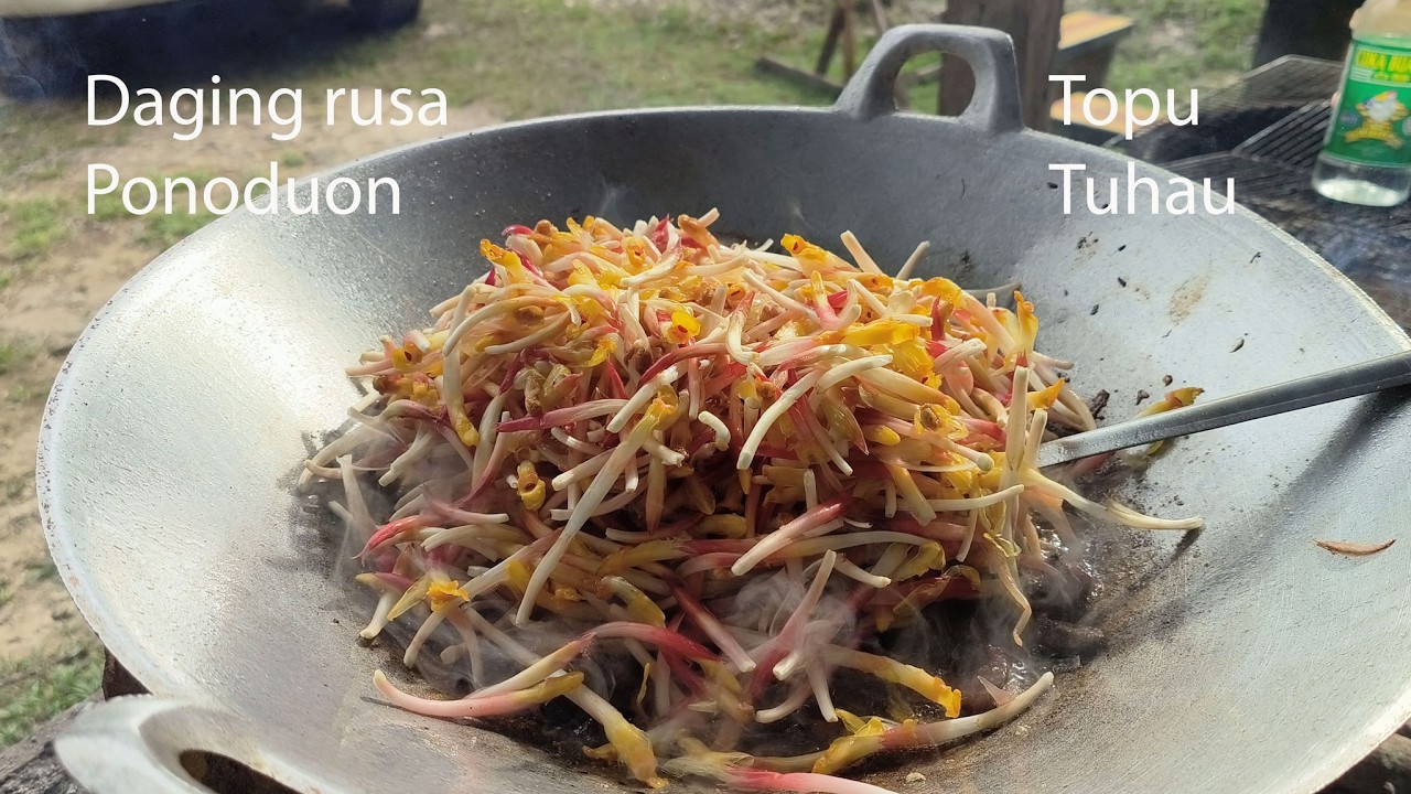 Masak daging rusa + ponoduon + tepu + tuhau