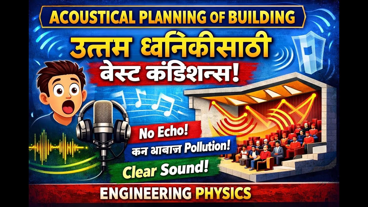 Acoustical Planning of Building | Conditions for Good Acoustics | Engineering Physics