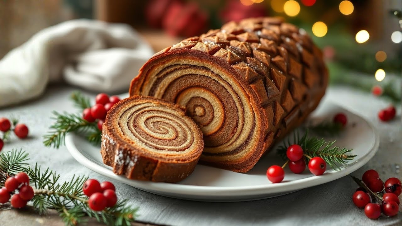 Bûche de Noël effet BOIS 🪵 TECHNIQUE SECRÈTE révélée ! #BucheNoel #Patisserie 🎄✨