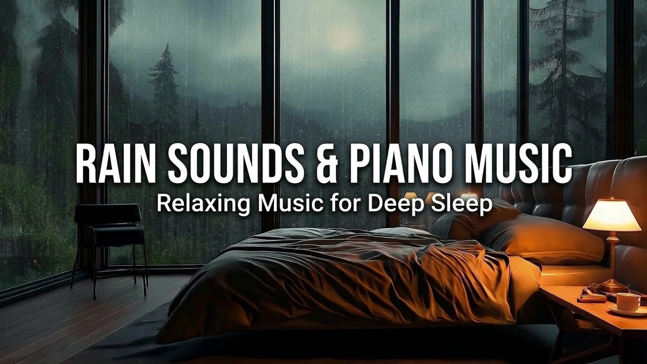 Calming Piano & Rain Sounds 🎹🌧️ Relaxing Sleep Music for Peaceful Rest