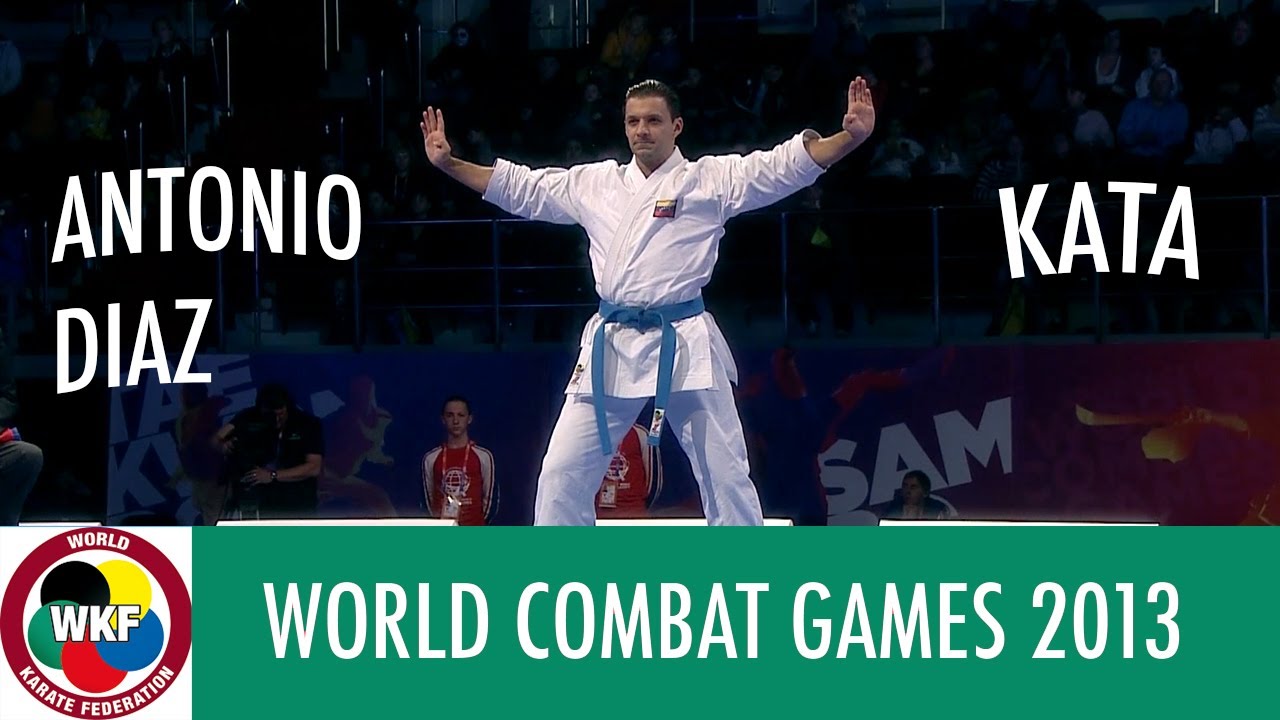 World Combat Games 2013. Antonio DIAZ of Venezuela. Karate Men's Kata. Finals Gold Medal Fight