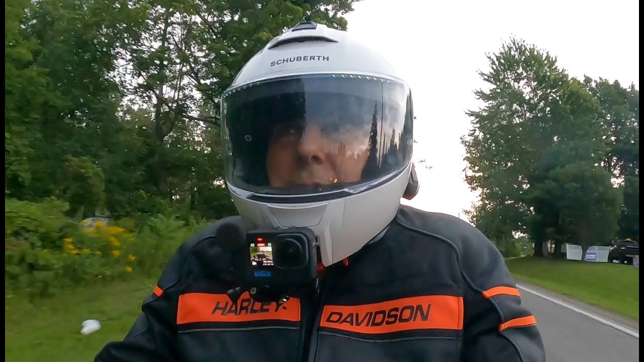 Schuberth C5 Module Motorcycle Helmet Motovlog Setup and Harley Davidson Street Glide Test Ride 