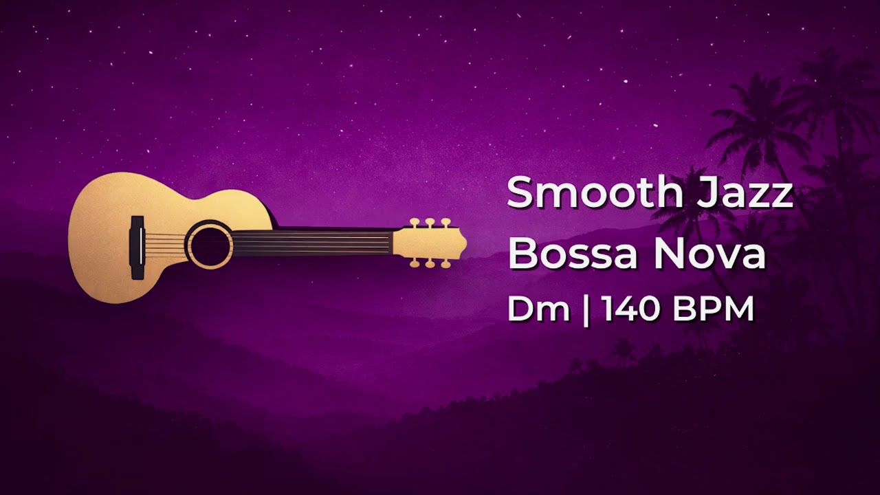 Smooth Jazz Bossa Nova Backing Track in D Minor | Fast Bossa Jam (140 BPM)