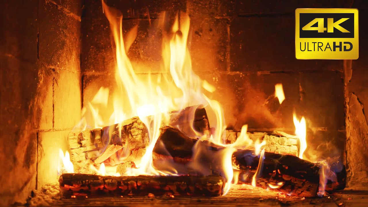 🔥 KOMINEK (10 GODZIN) - Relaksujący Ogień i Dźwięki Trzaskającego Kominka (Fireplace 4K)