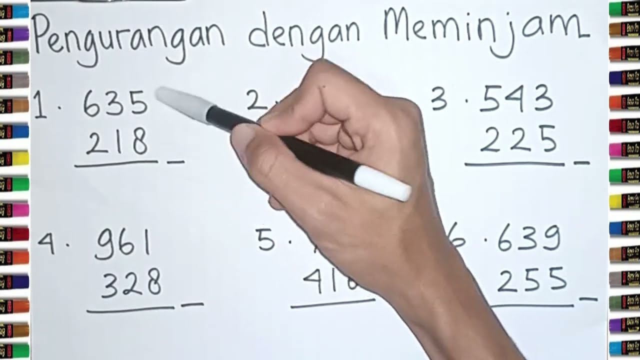 BELAJAR MATEMATIKA KELAS 3 SD - PENGURANGAN DENGAN MEMINJAM PADA BILANGAN RATUSAN