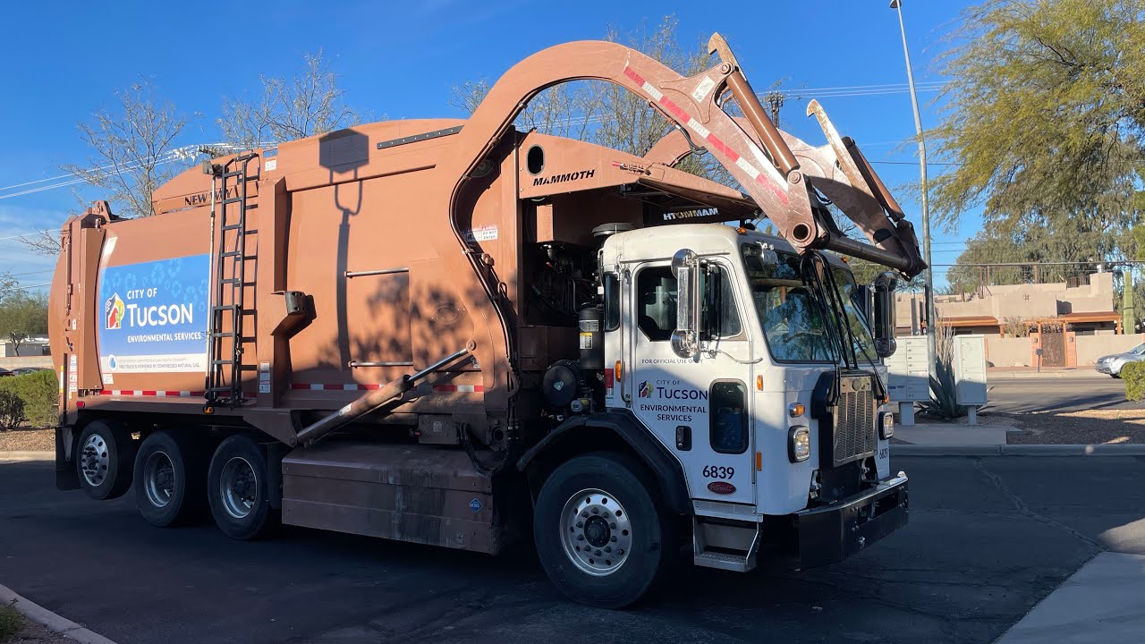 City of Tucson front loader garbage trucks