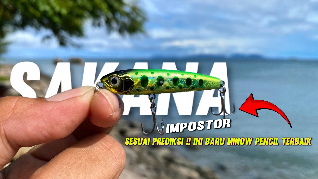 GACOR SEKALI !! Sakana Impostor Pencil Swim Flutter, Ini Baru Minow Pencil Terbaik Untuk Baby GT